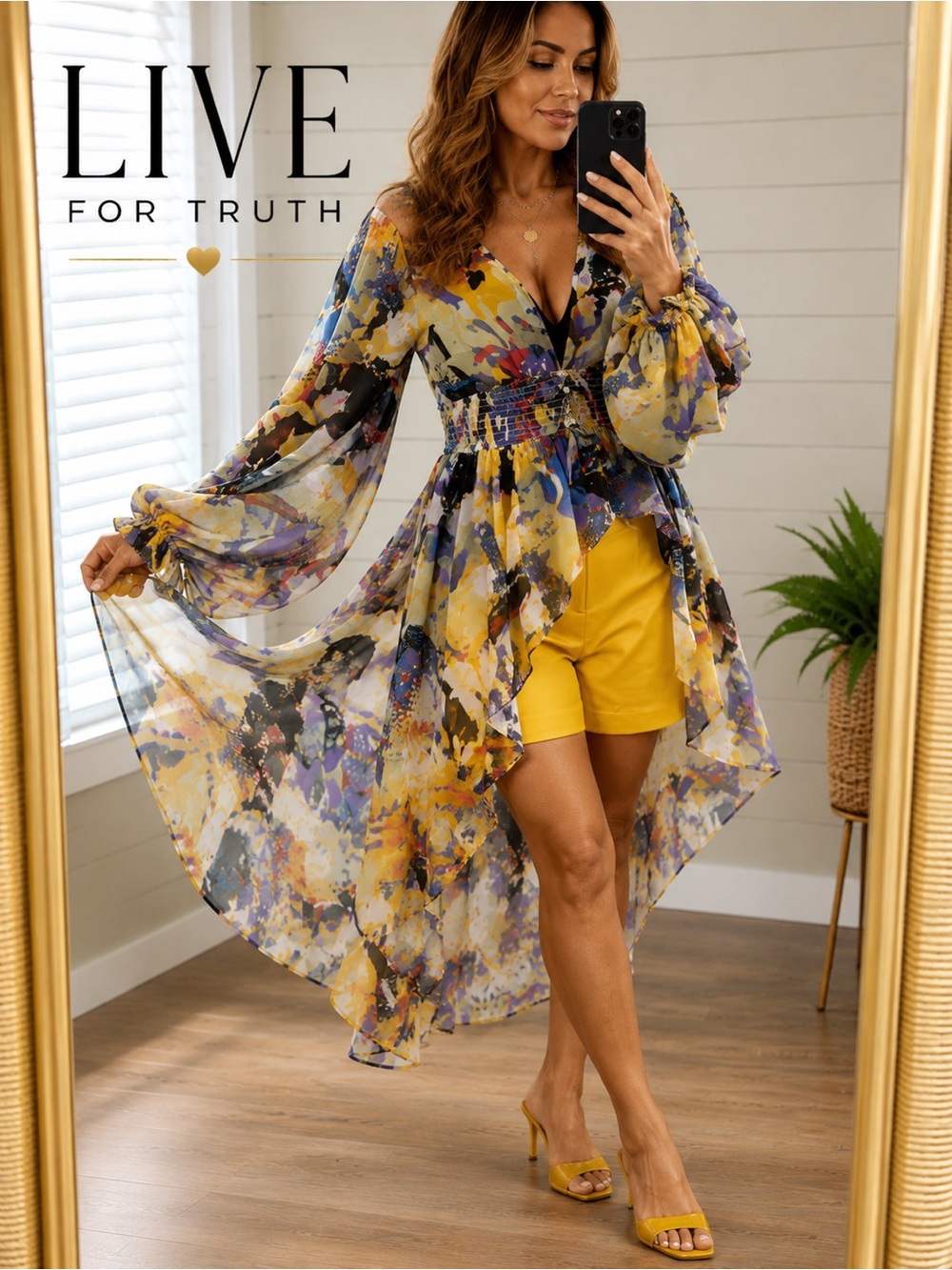 NWT,Live 4 Truth,Small, Fun,Funky &Fab Duster, Secured Button Corseted Middle, S